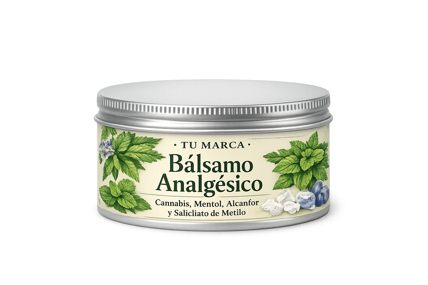 10 Bálsamos Analgésicos con Cannabis, Mentol , Alcanfor y Salicilato de Metilo - 50g