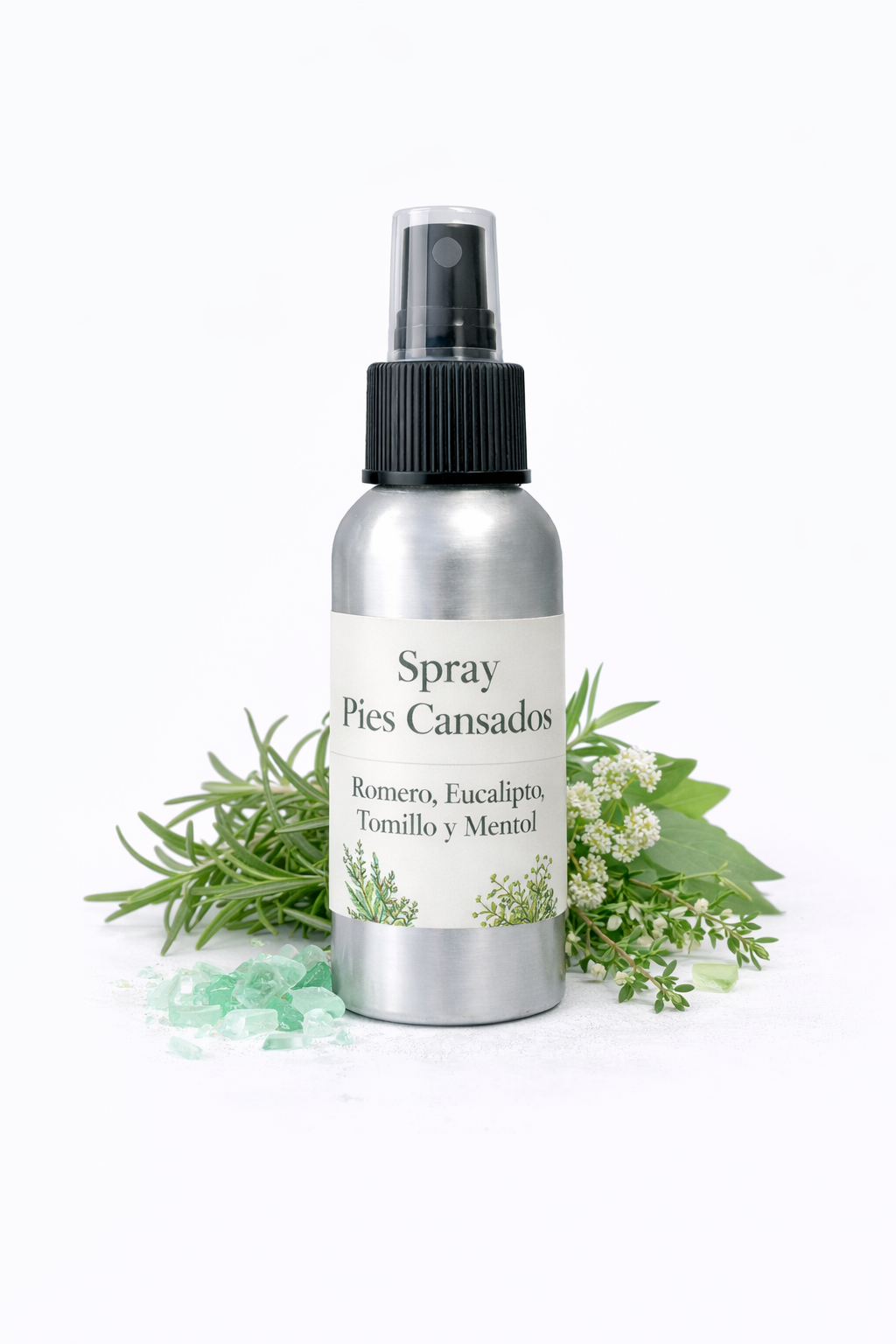 10 Spray Pies Cansados con Romero, Eucalipto, Tomillo y Mentol