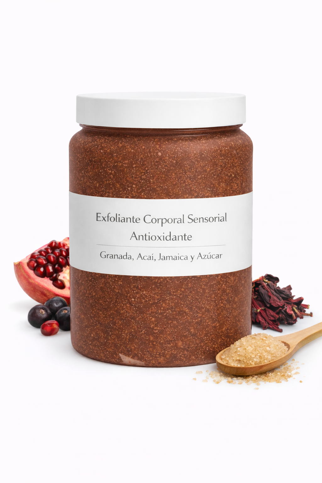 Exfoliante Sugar Scrub - Granada, Hibiscus, Acai (1kg a Granel)