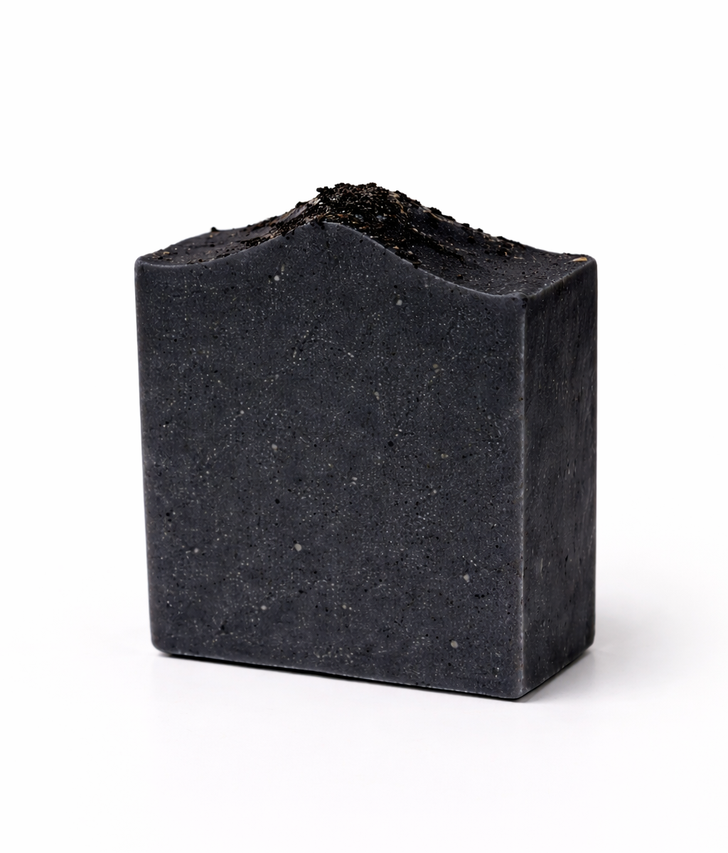 Jabón Artesanal Saponificado - Carbon Activado con Menta