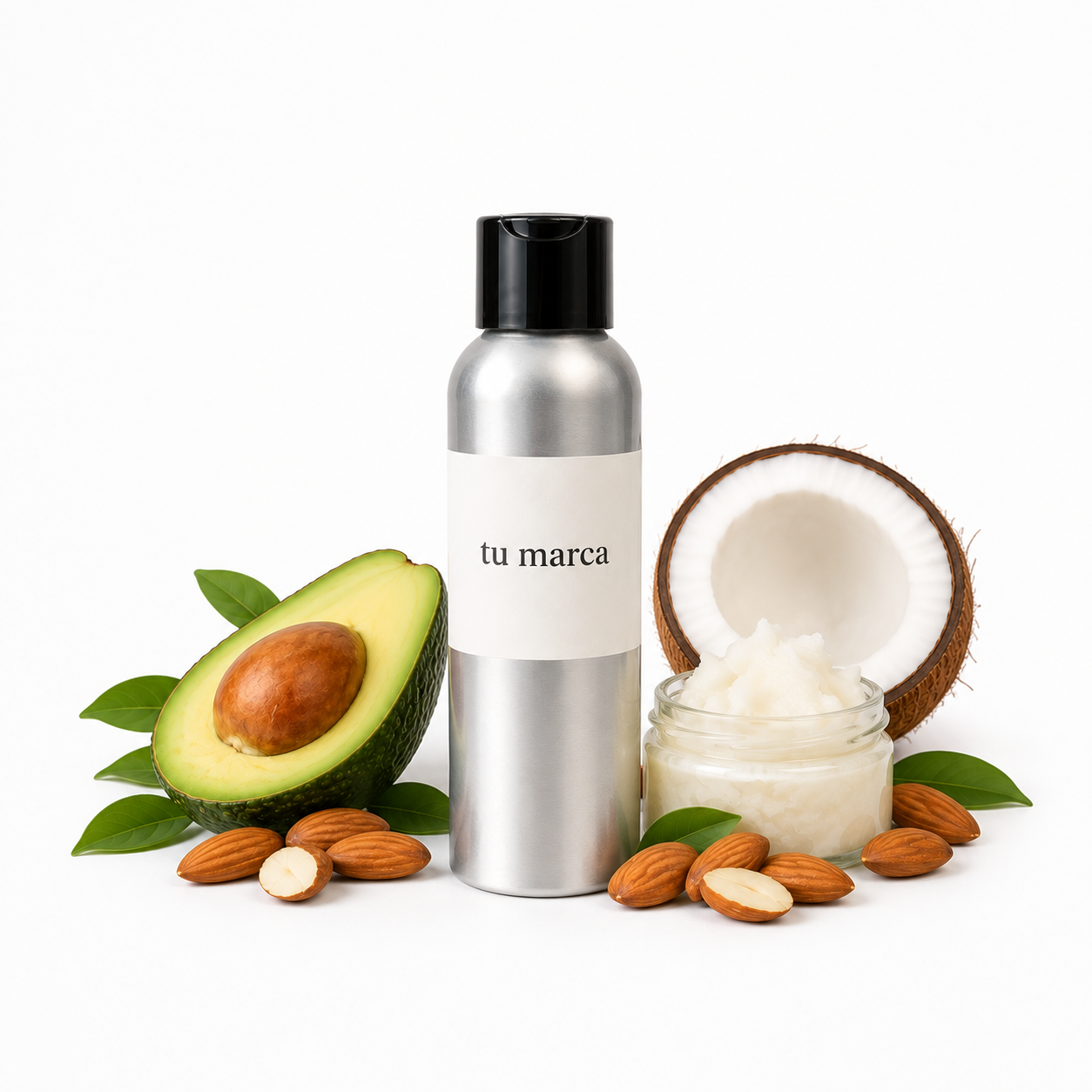 10 Body Oil con Aceite de Coco, Almendras y Aguacate