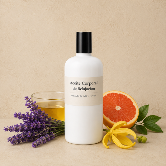 10 Aceite Corporal - Lavanda/ Naranja Botella Pet Blanca 500ml