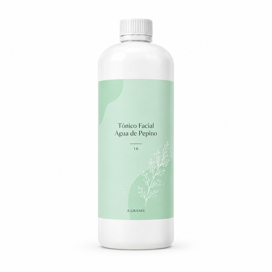 Tónico Facial Refrescante - Agua de Pepino, Bambú, Ácido Hialurónico y Niacinamida - 1lt a Granel