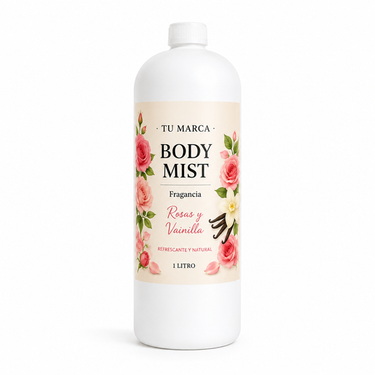 Body Mist de rosas y vainilla (1 Lt a Granel)