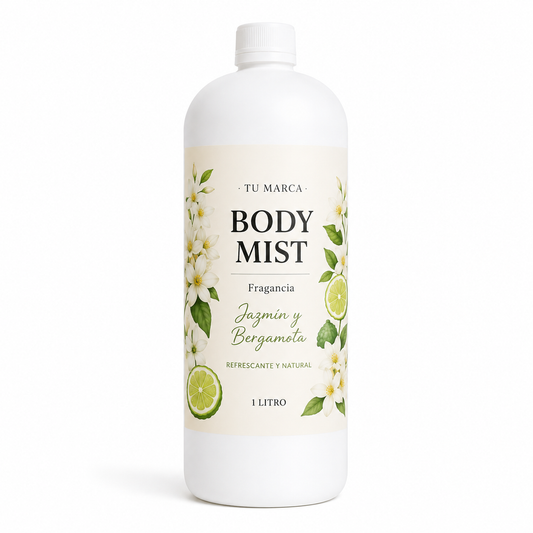 Body Mist de Jazmín y Bergamota (1 Lt a Granel)