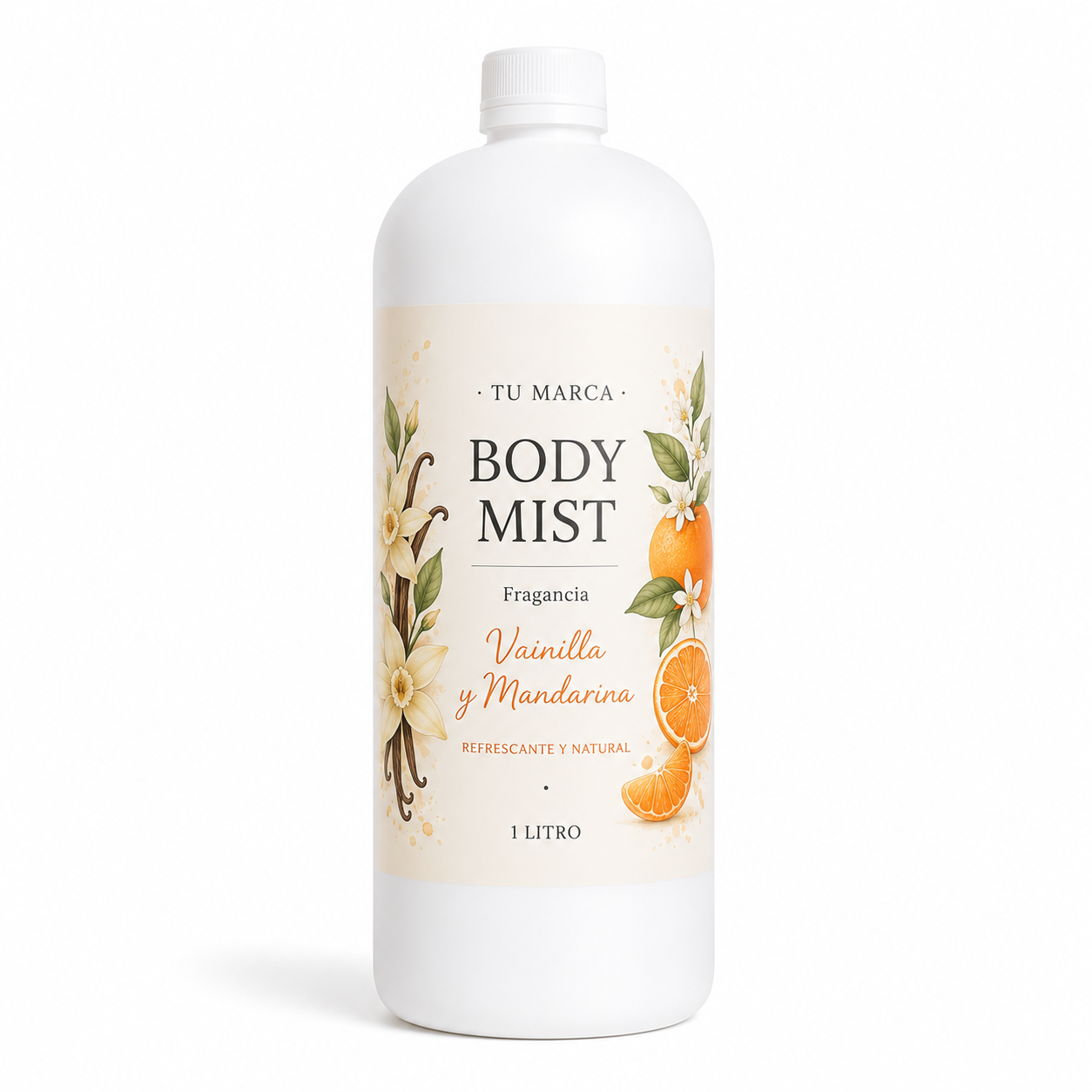 Body Mist de Vainilla y Mandarina (1 Lt a Granel)