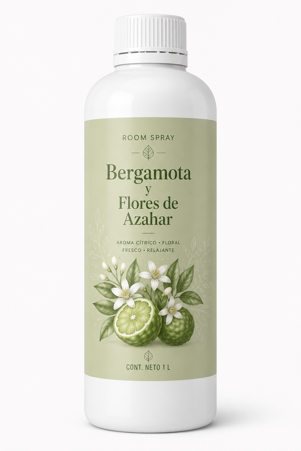 Room Spray de Bergamota y Flores de Azahar (Armonia/Alegria) (1Lt a Granel)
