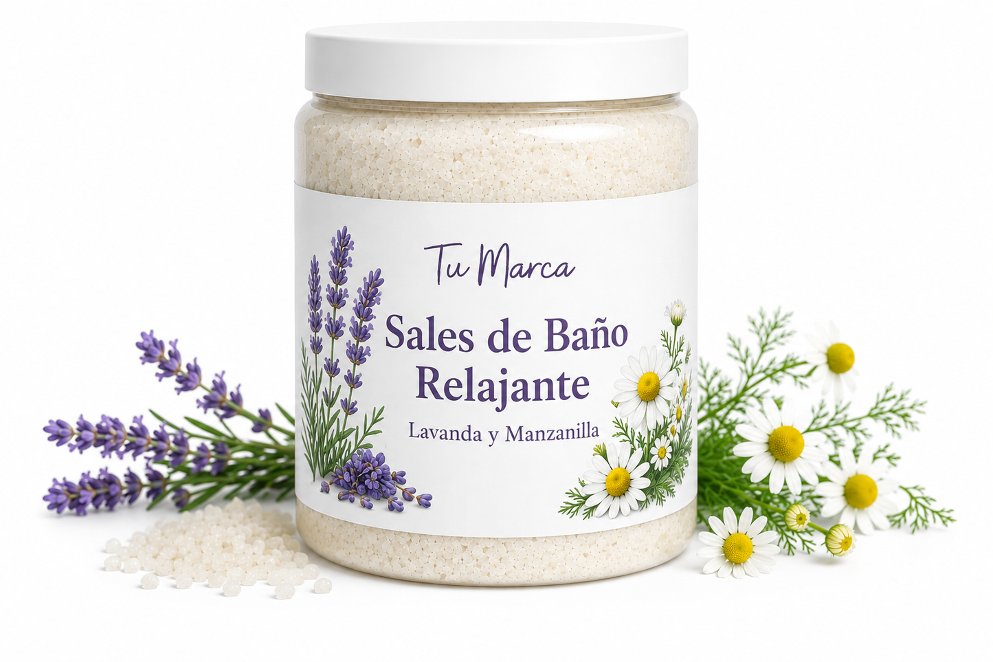 Sales de Baño Relajante: Lavanda y Manzanilla (a Granel 1kg)
