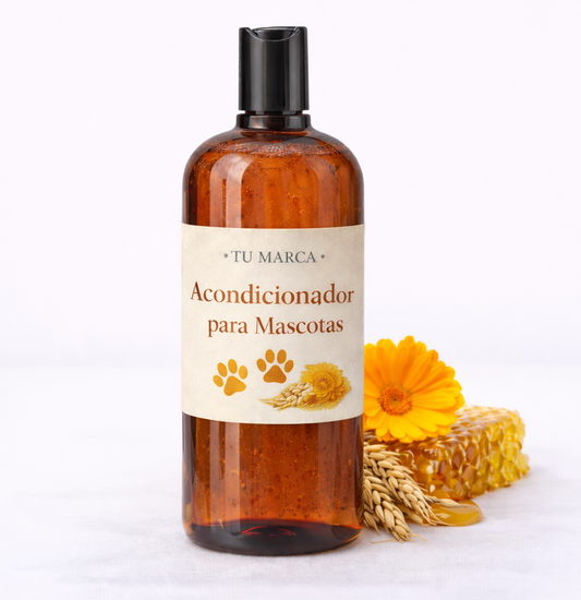 Acondicionador Líquido para mascotas de Caléndula, Proteina de Trigo y Miel