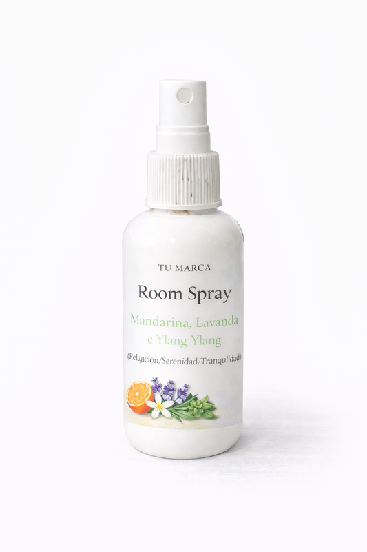 10 Room Spray de Mandarina, Lavanda e Ylang Ylang (Relajación/Serenidad/Tranquilidad)