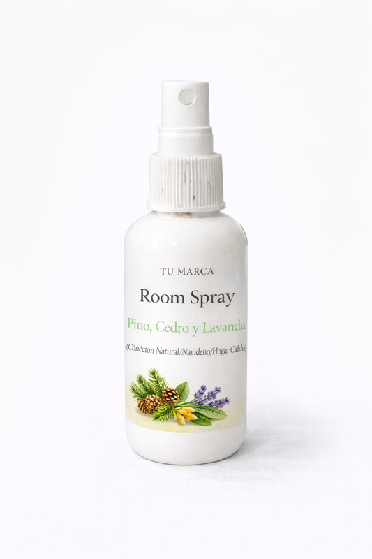 10 Room Spray de Pino, Cedro y Lavanda (Conexión Natural/Navideño/Hogar Cálido)