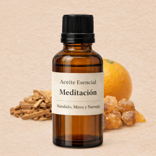 10 Aceites esenciales Meditación: Sándalo, Mirra, Naranja 20ml