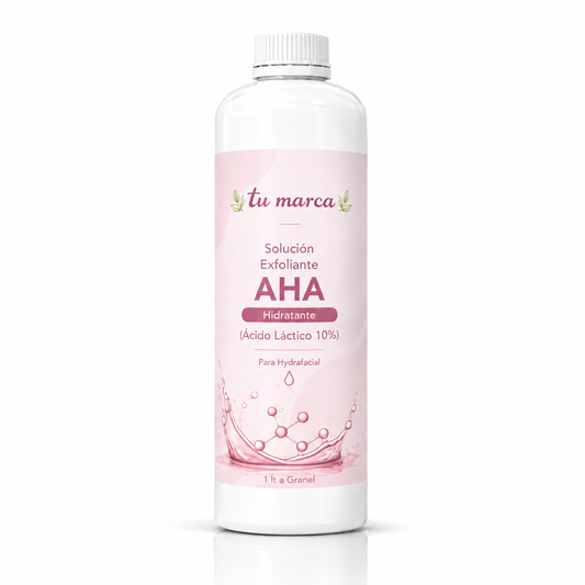 Solución Exfoliante AHA Hidratante - Ácido Láctico 10% - 1lt a Granel