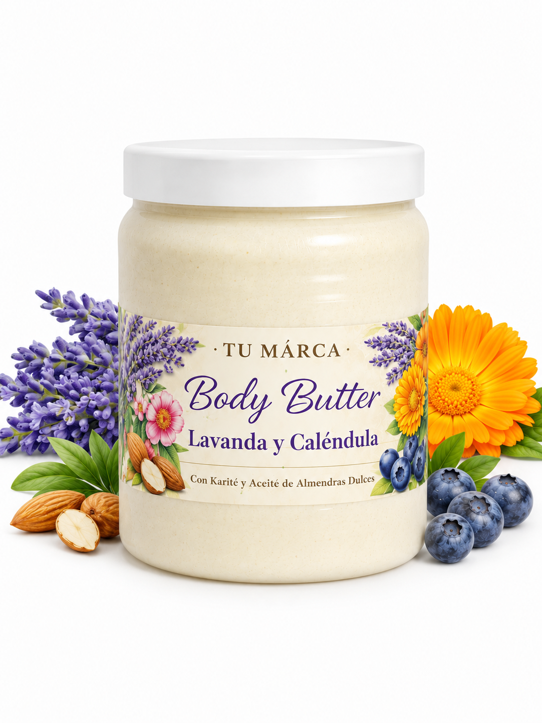 Body Butter de Lavanda y Caléndula (1 kg a Granel)