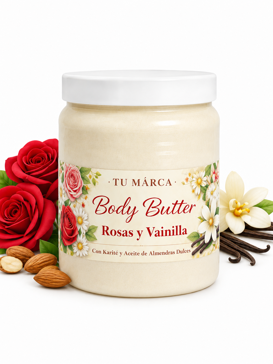 Body Butter de Rosas y Vainilla (1 kg a Granel)