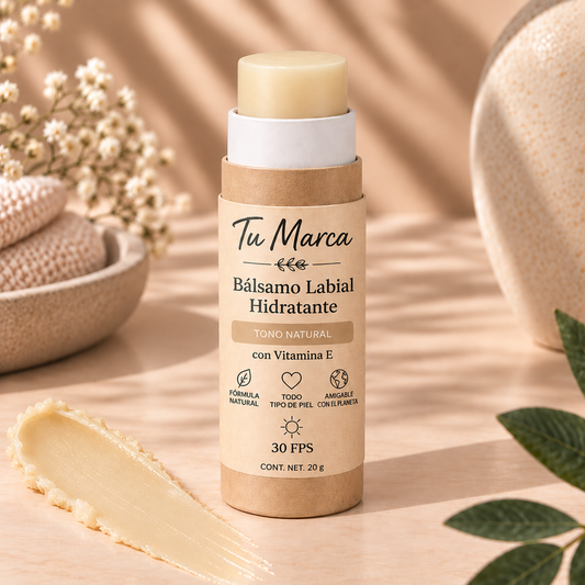 Bálsamo Labial Hidratante con Vitamina E Tono Natural
