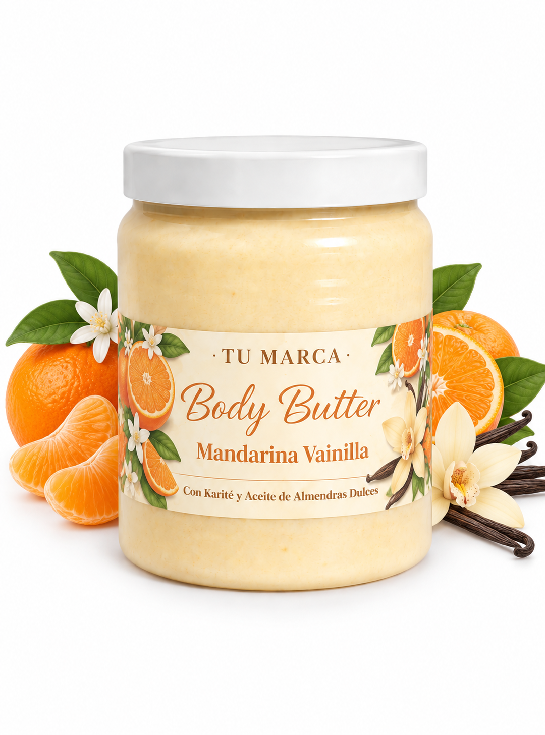 Body Butter de Mandarina y Vainilla (1 kg a Granel)