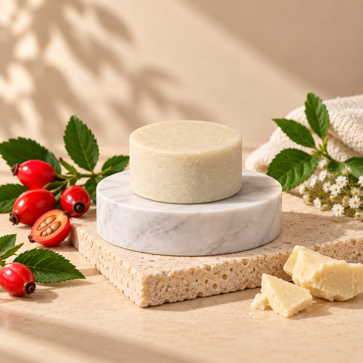 Crema Facial Sólida Antiedad con Rosa Mosqueta