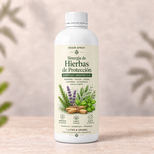 Room Spray de Sinergia de Hierbas de Protección (Limpieza Energética) (1lt a granel)