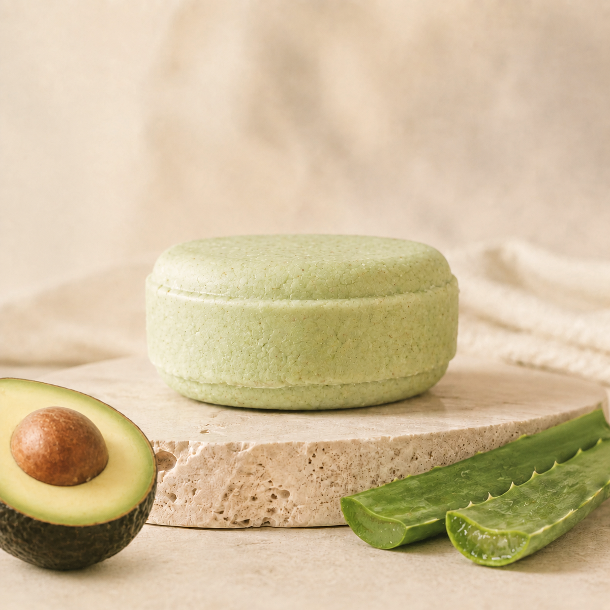 Shampoo Sólido de Sábila y Aguacate de 100g
