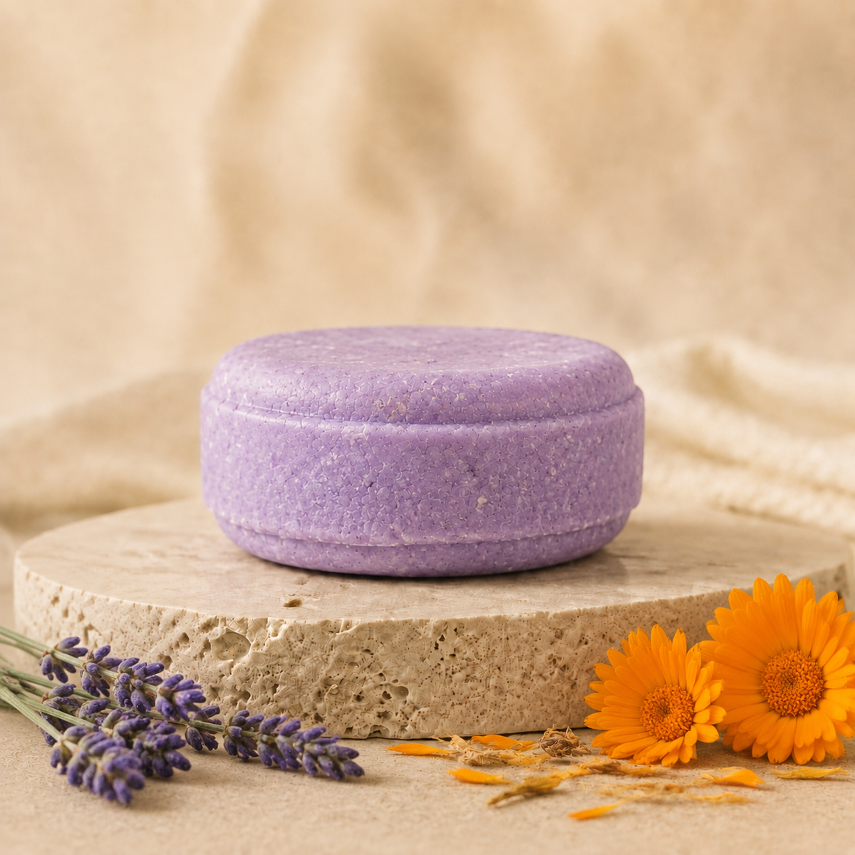 Shampoo Sólido de Lavanda de 100g